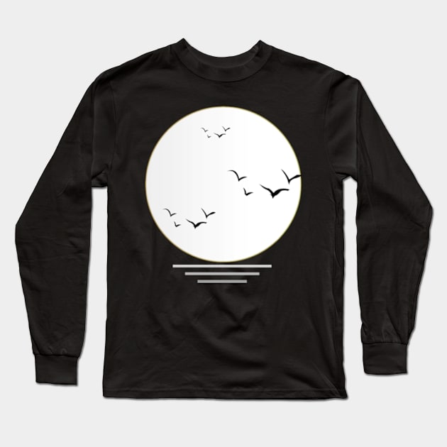 MOON OVER THE LAKE Long Sleeve T-Shirt by RENAN1989